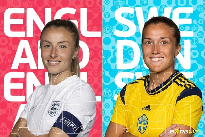 Hình ảnh hai nữ cầu thủ nước Anh và Thụy Điển tại keobong88com khiến bao người phải trầm trồ