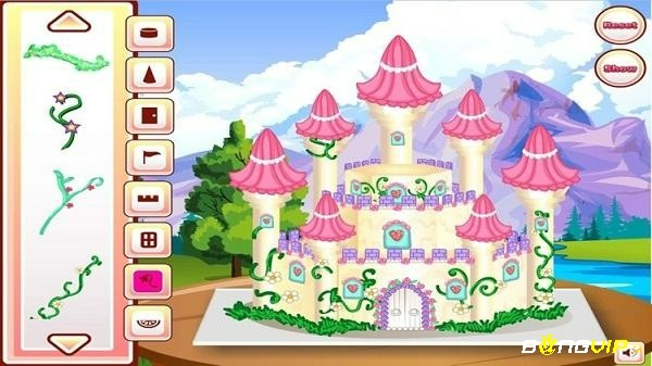 Làm bánh kem lâu đài với trò chơi Princess Castle Cake Cooking