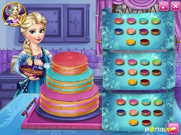 Game công chúa Elsa làm bánh là tựa game quen thuộc của các bé gái