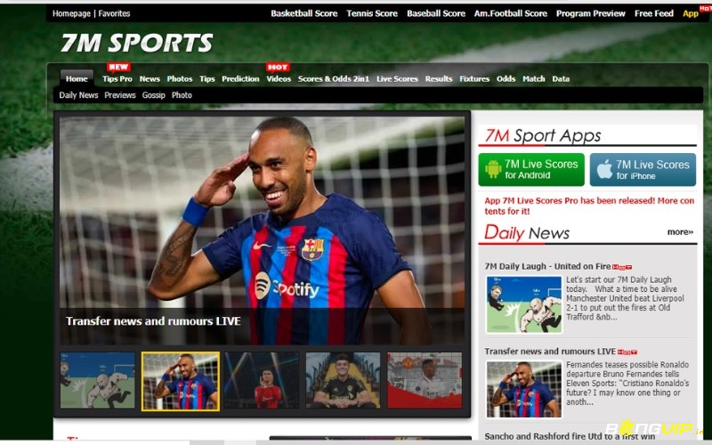 7m hay 7m sport là trang chuyên cập nhật tin tức bóng đá